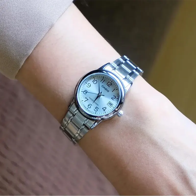 Casio Enticer Japan Quartz Ice Blue Dial Ladies Watch- LTP-V002D-2B